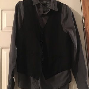 No Retreat Black Vest and shirt set! Size small